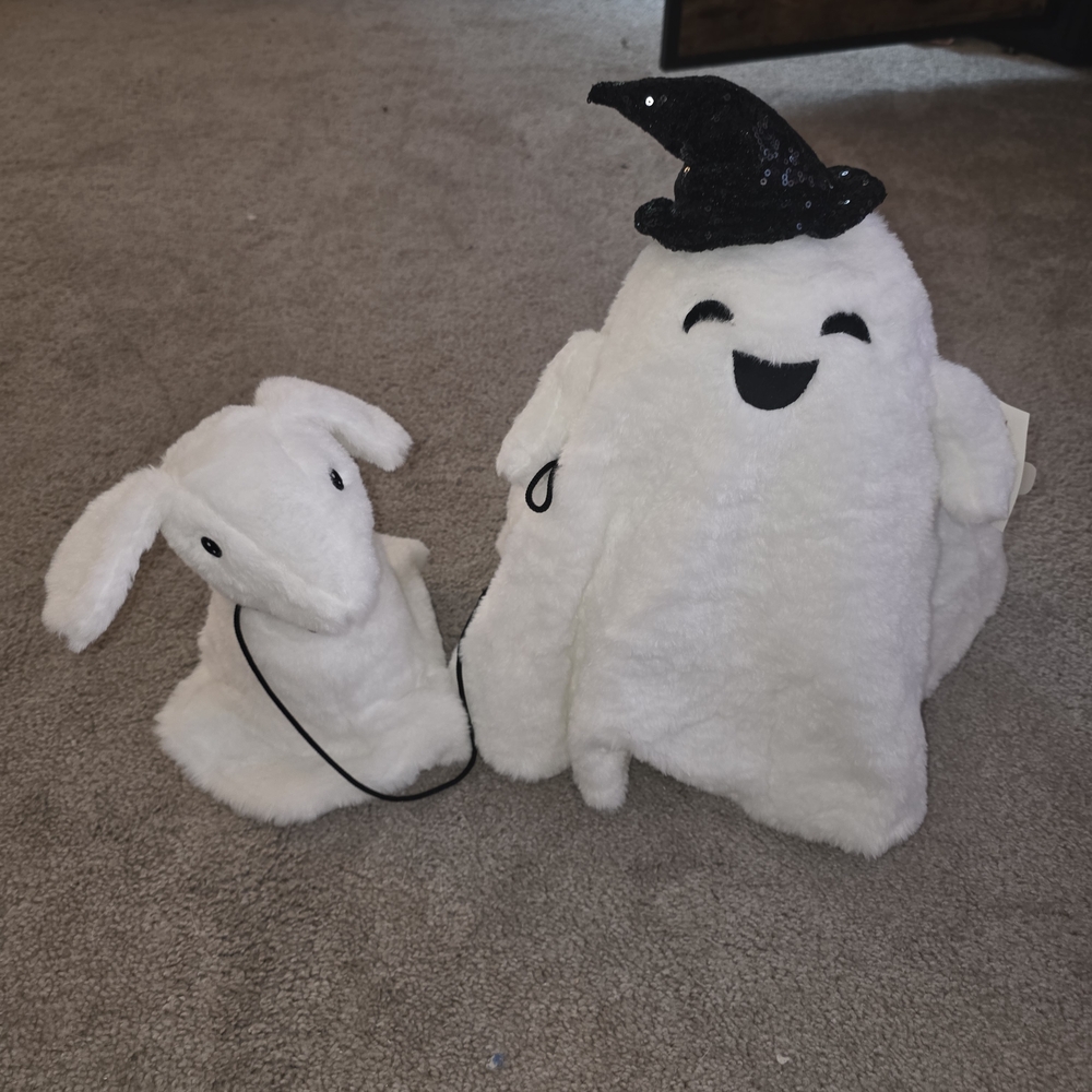 T.J.Maxx White Ghost and Dog Halloween Decor